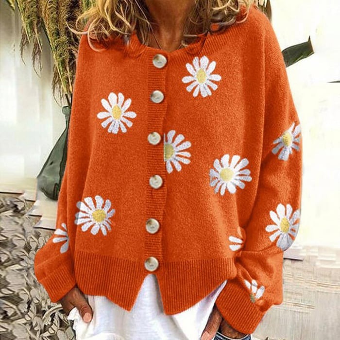 Angel™ | Cute Cardigan With Daisies