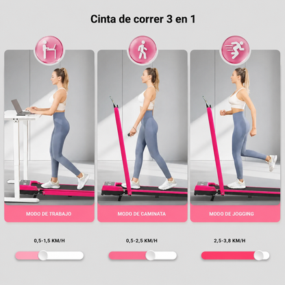 Plataforma de fitness plegable con inclinación ajustable, Doble amortiguación y Bajo nivel de ruido