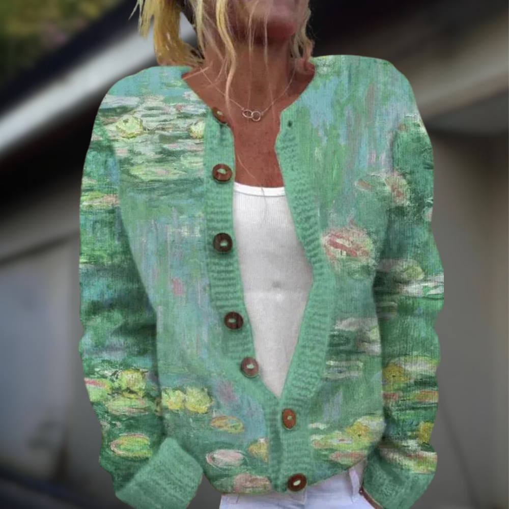 Anja™ Knitted Cardigan with Print