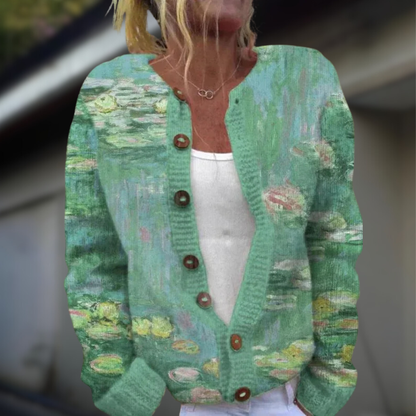 Anja™ Knitted Cardigan with Print