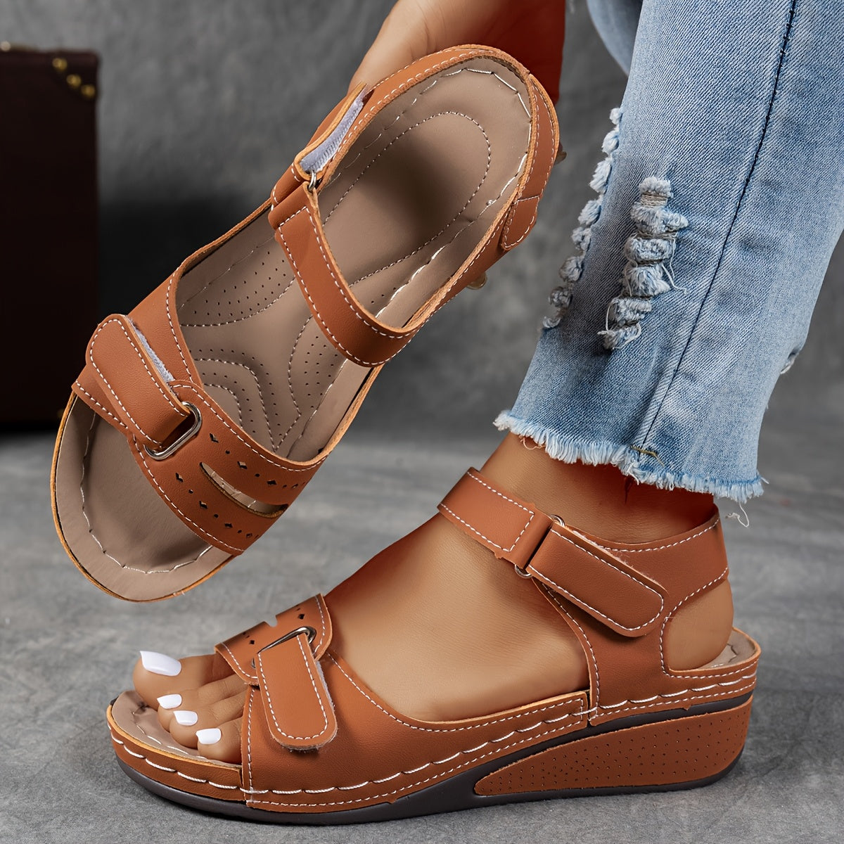 Elora™ | Elegant Orthopedic Wedge Sandals