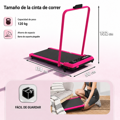 Plataforma de fitness plegable con inclinación ajustable, Doble amortiguación y Bajo nivel de ruido
