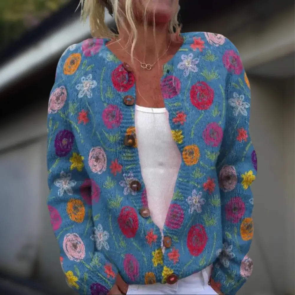 Anja™ Knitted Cardigan with Print