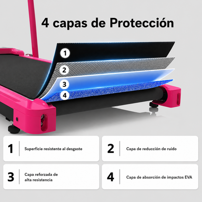 Plataforma de fitness plegable con inclinación ajustable, Doble amortiguación y Bajo nivel de ruido