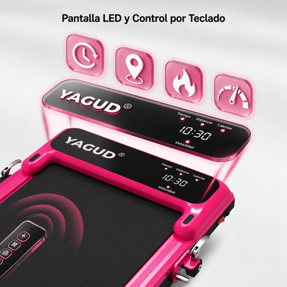 Plataforma de fitness plegable con inclinación ajustable, Doble amortiguación y Bajo nivel de ruido
