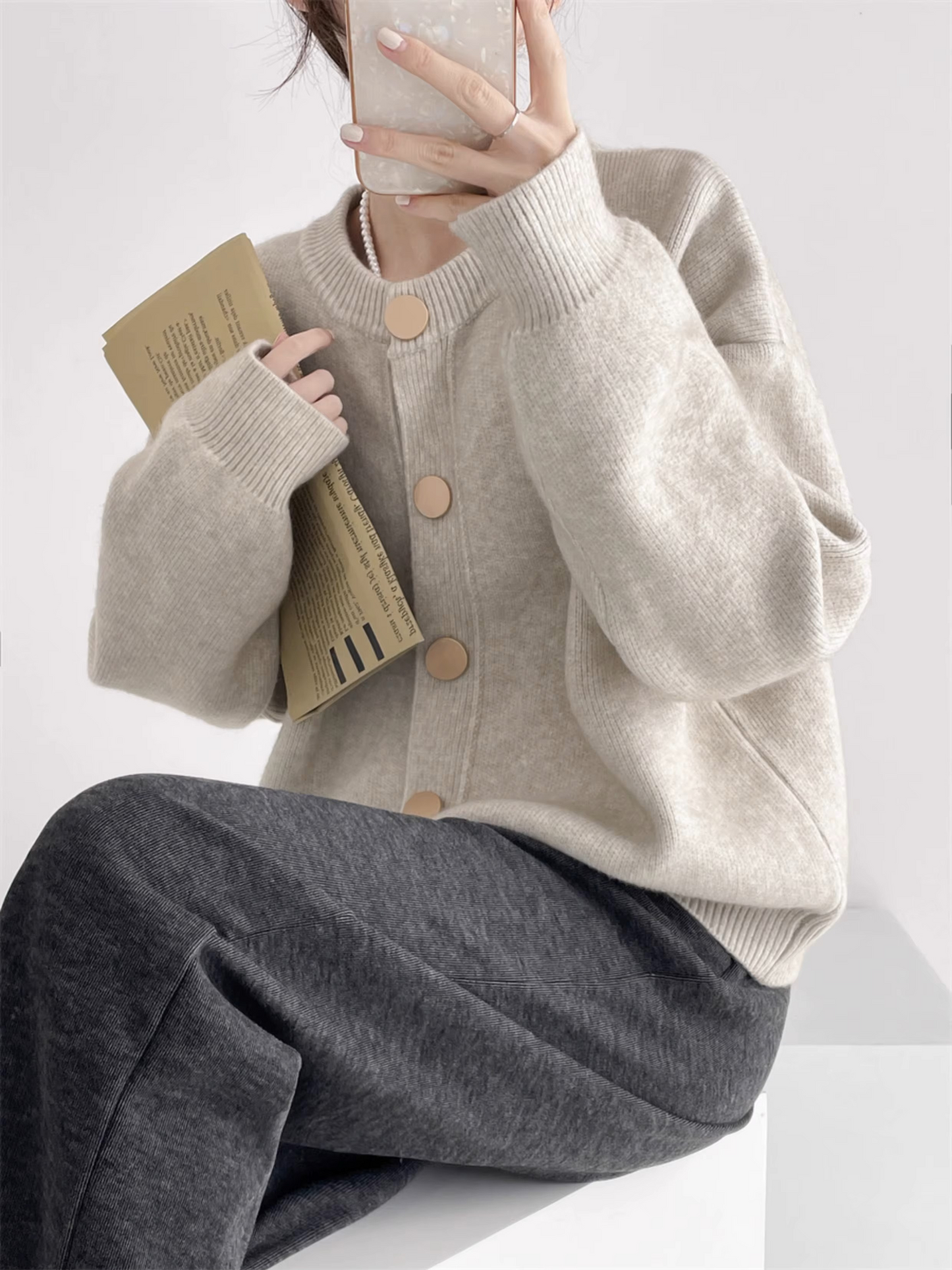 Tahlia™ | Minimal Button Cardigan