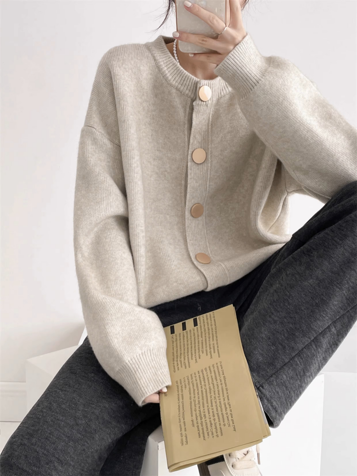 Tahlia™ | Minimal Button Cardigan