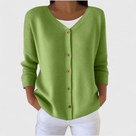 Norabella™ | Classic V-Neck Cardigan