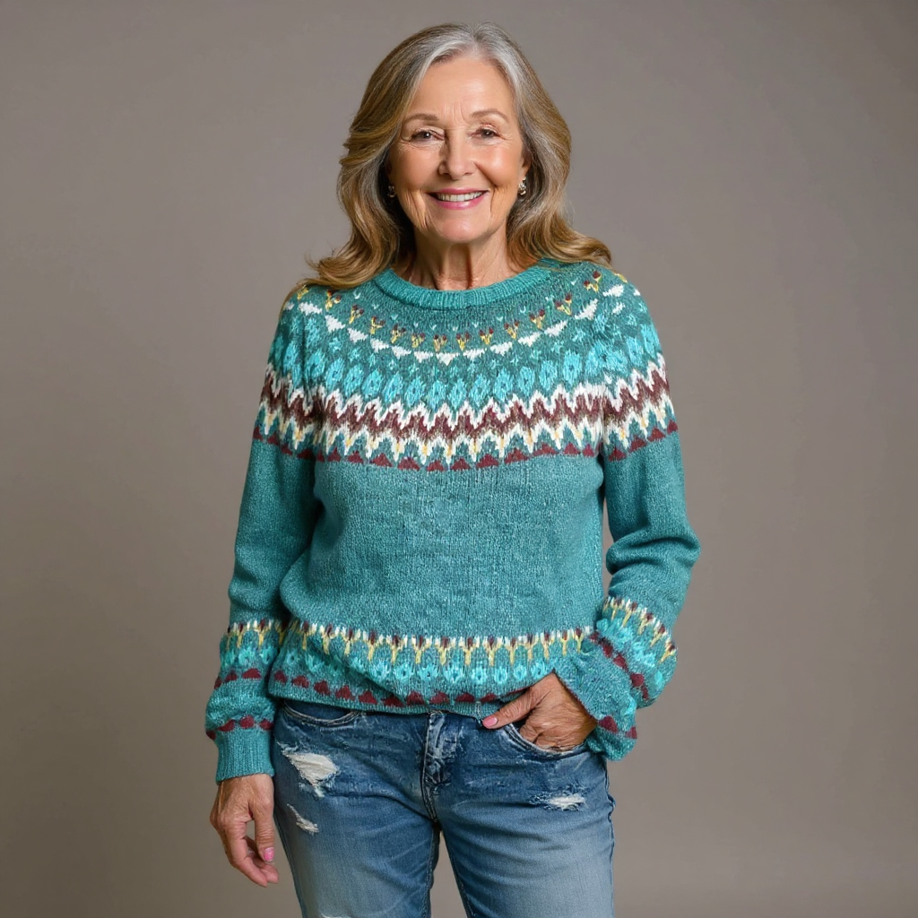 ELWYNDA™ – Patterned Knit Jumper