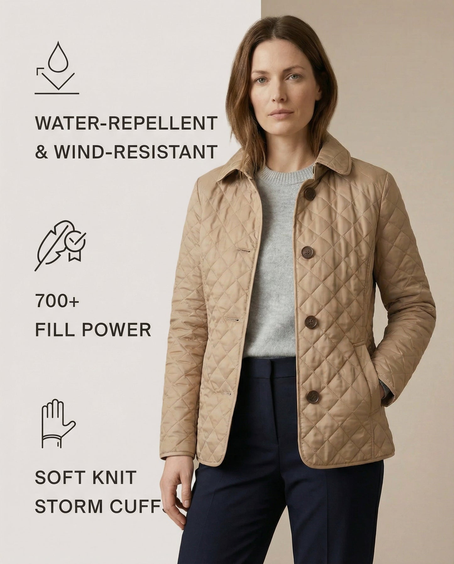 Quilted Button Up Jacket