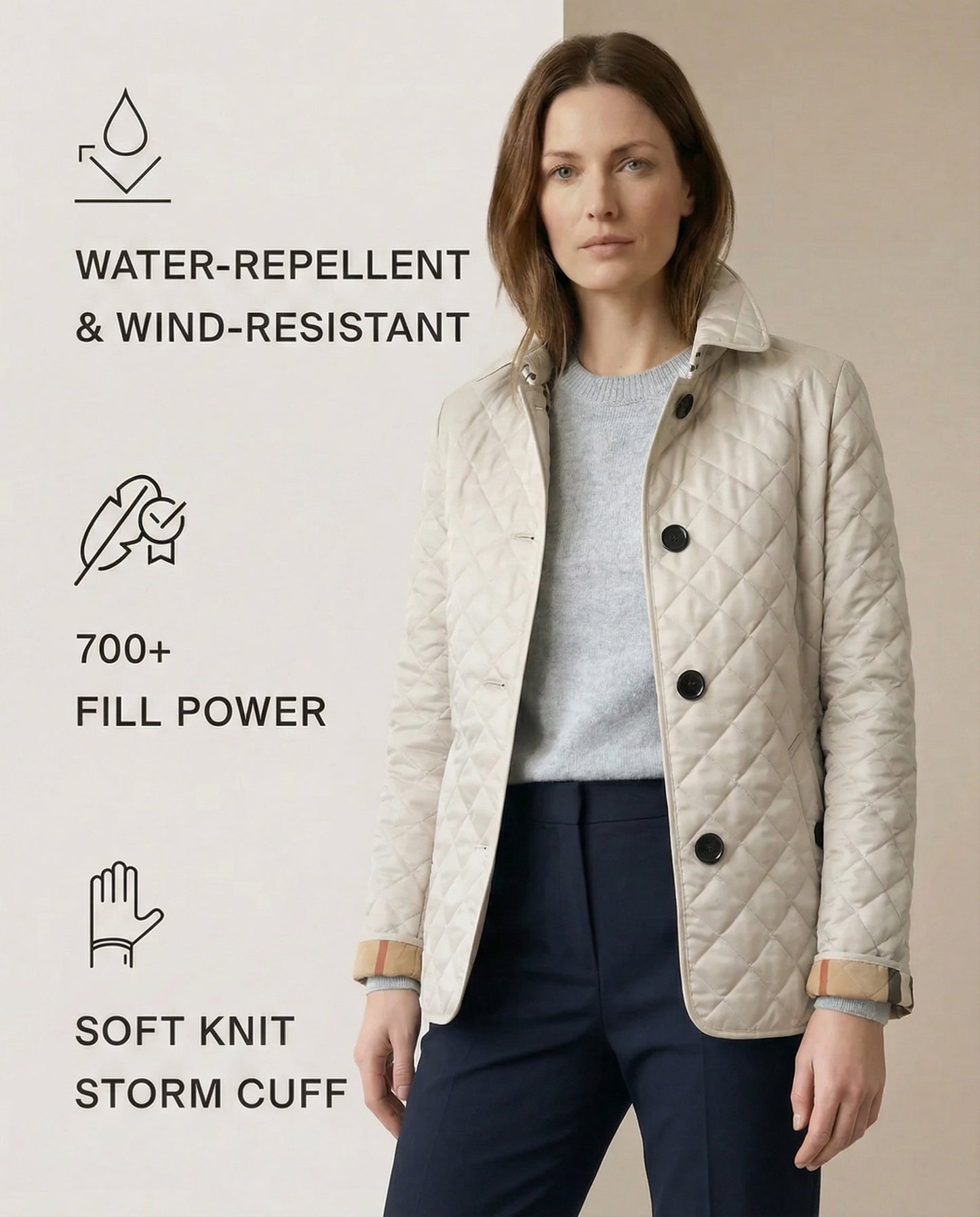 Quilted Button Up Jacket