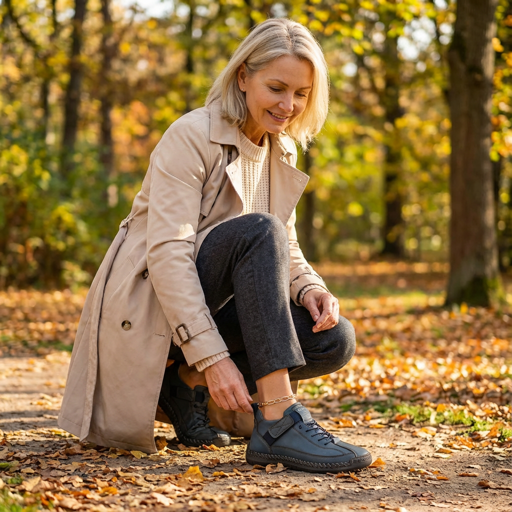 MIA - Orthopaedic Comfort Leather Trainers